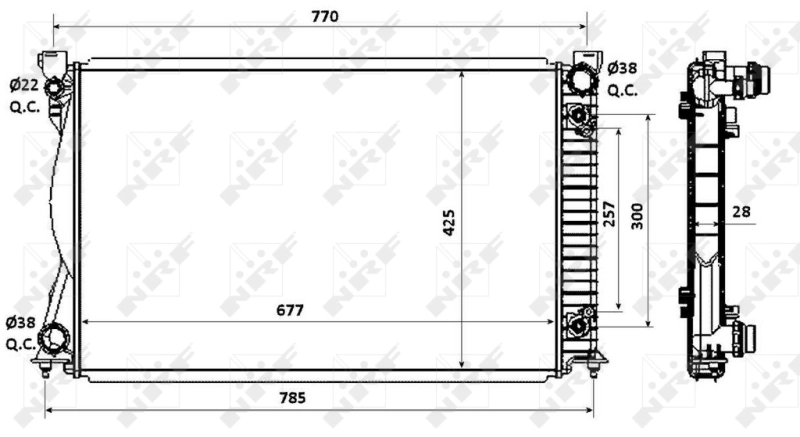 Comprar 58360 NRF Radiador de auto