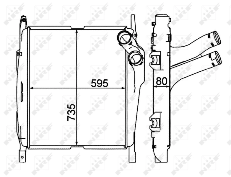 Enfriador de aire de admisión Mercedes A9405010701