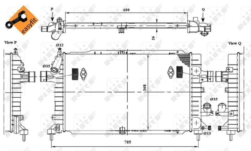 Radiador 53447 NRF