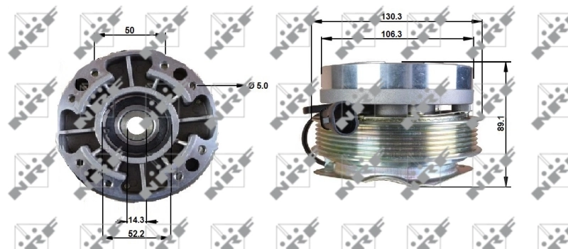 Embrague viscoso de ventilador 49701 NRF