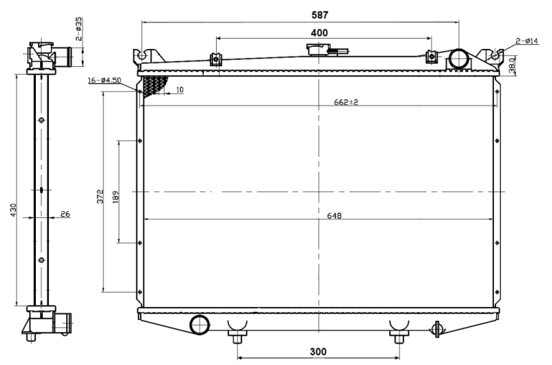 Comprar Radiador de refrigeración del motor Nissan Terrano I WD21 a bajo precio