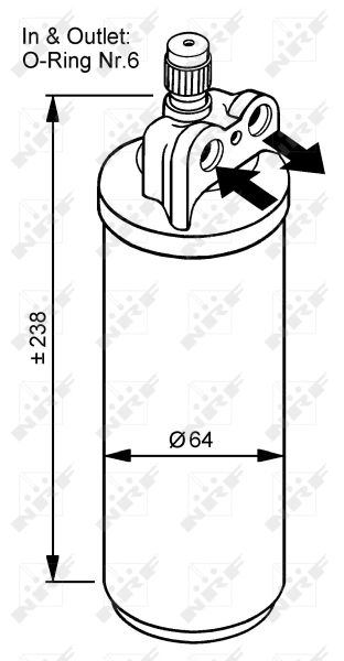 Filtro deshidratador 33086 NRF