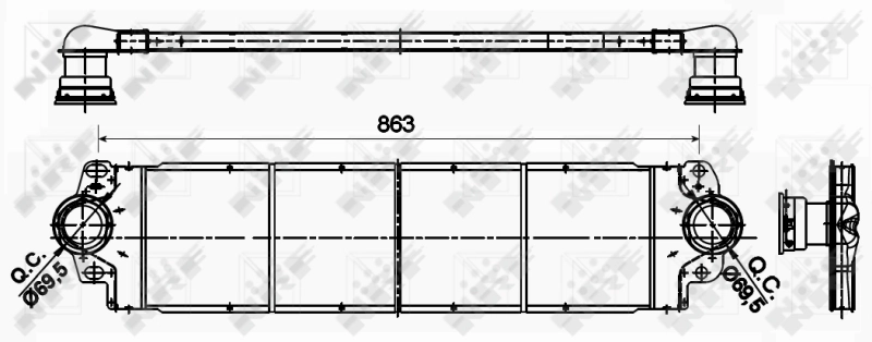 Intercooler 30354 NRF