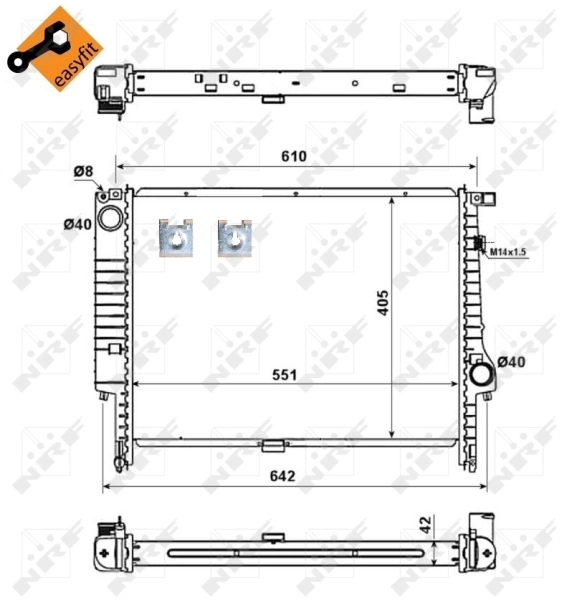 Radiador 58117 NRF