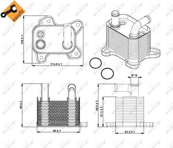 31342 NRF Radiador de refrigeración de la transmisión