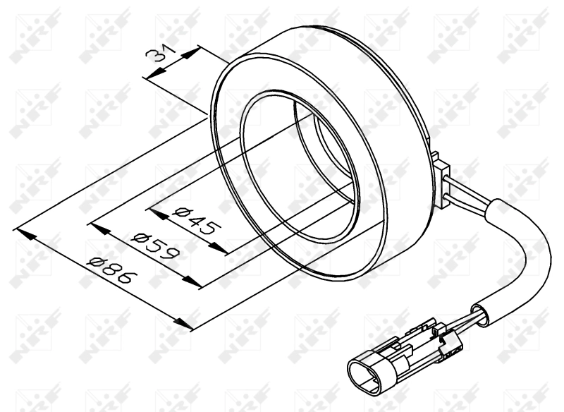 Polea del compresor del aire acondicionado para Opel Corsa C F08, F68