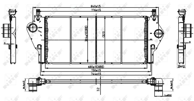 Intercooler 30432 NRF