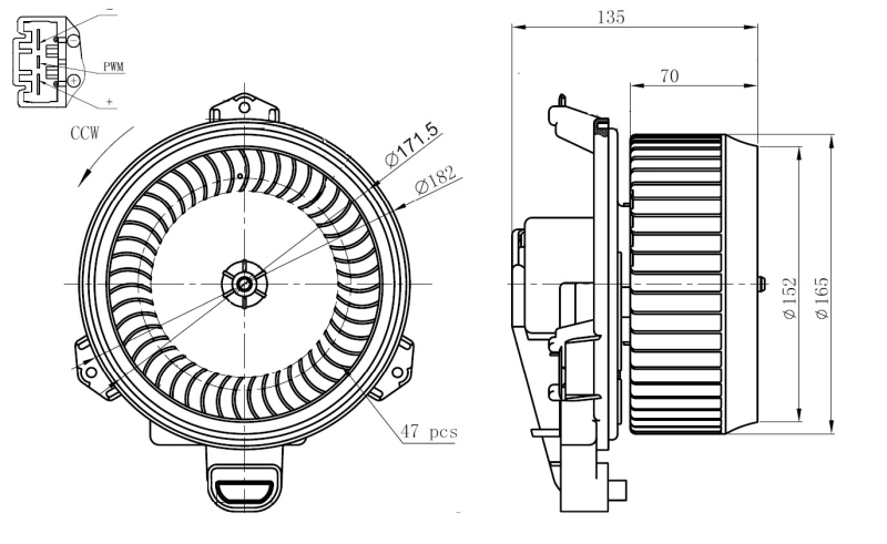 Ventilador habitáculo 34289 NRF