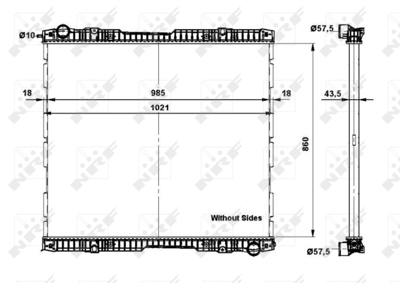 Água radiador NRF 509739 precio, desde 345,57 EUR