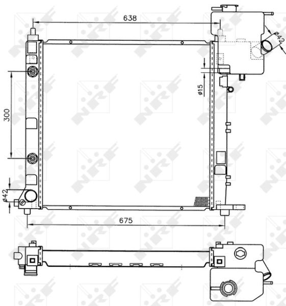 Radiador 50582 NRF