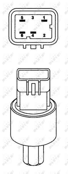 Sensor de baja presion aire acondicionado para Opel Astra F 55, F70