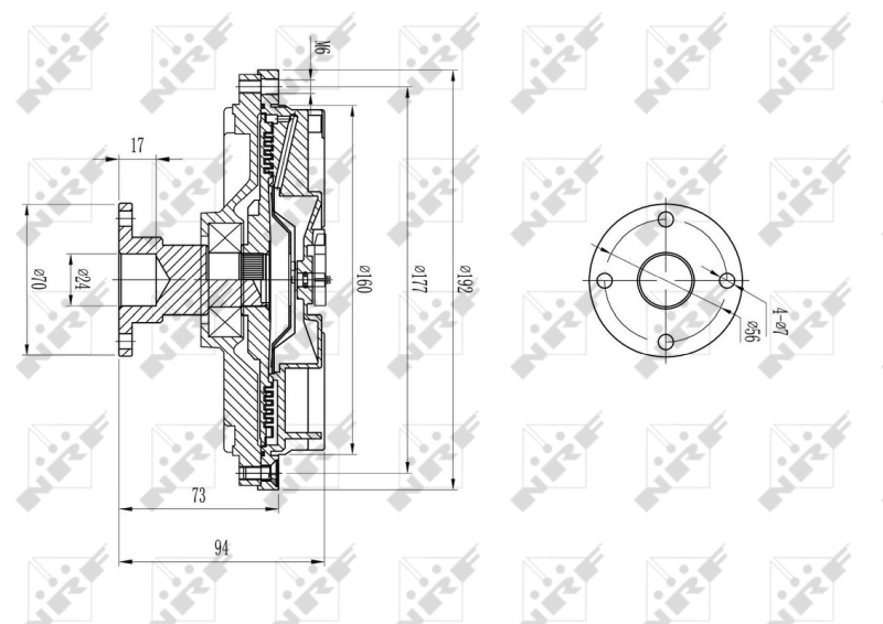 Embrague viscoso de ventilador 49591 NRF