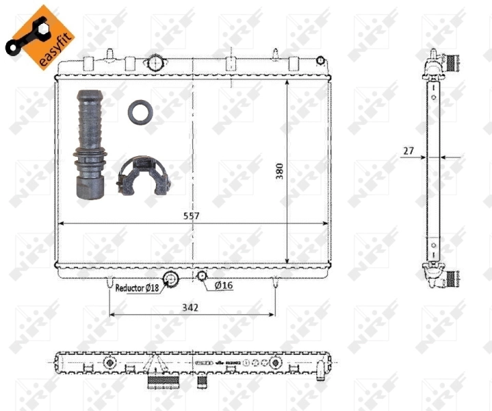 Radiador 50438 NRF
