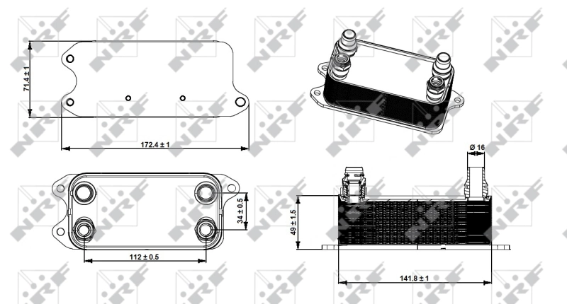 Radiador de refrigeración de la transmisión 31275 NRF
