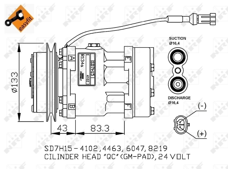  Compresor de aire acondicionado Smart FORFOUR 