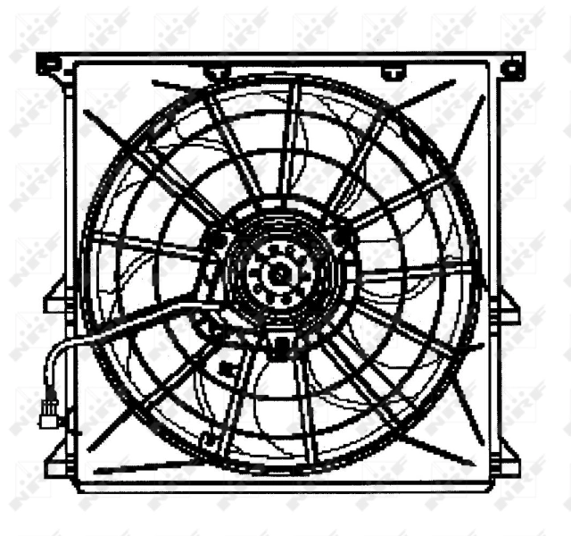 Difusor del radiador del aire acondicionado con ventilador y motor 47024 NRF
