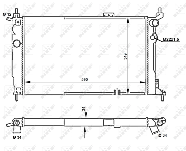 Radiador 52204 NRF