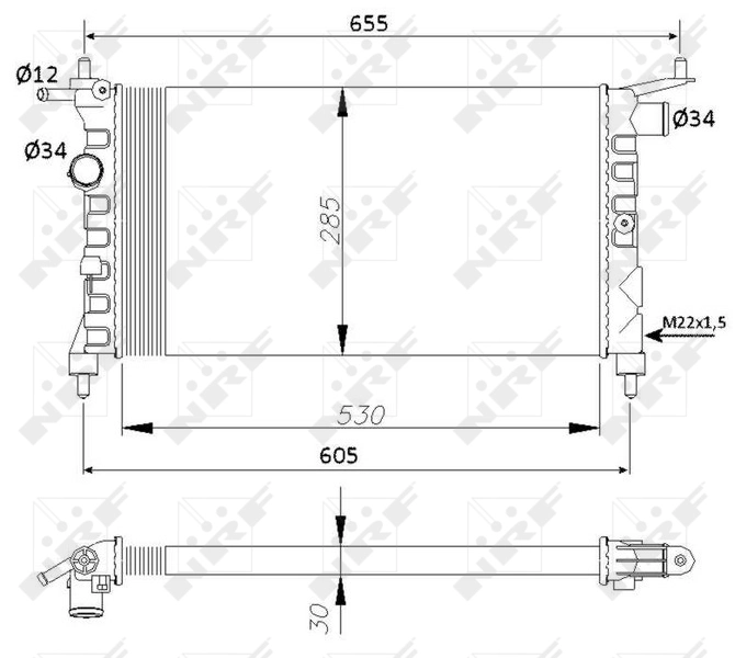 Comprar 50551 NRF Radiador de auto