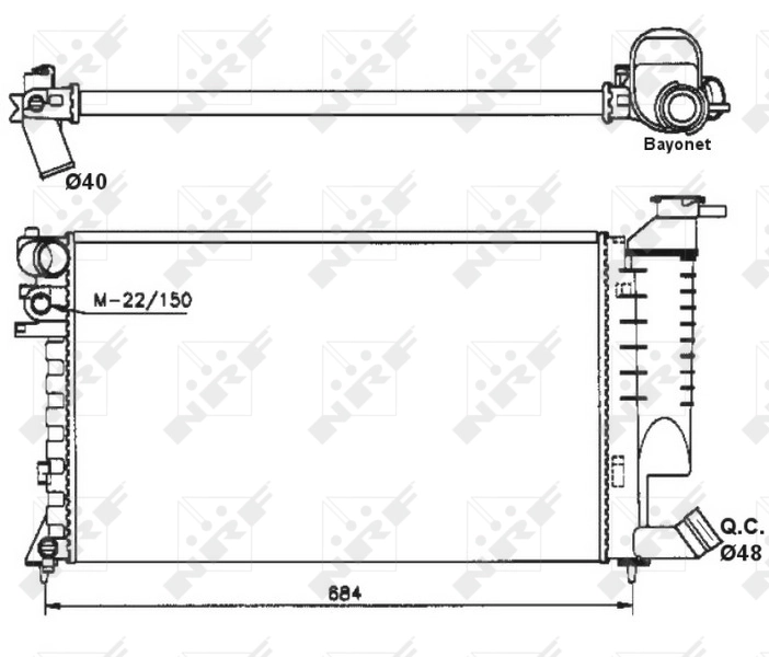 Comprar 58183 NRF Radiador de auto