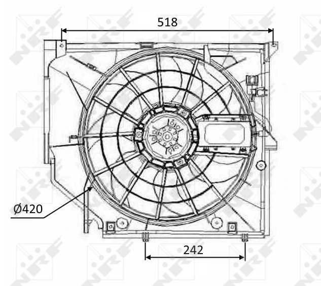 47026 NRF Ventilador de refrigeración del motor