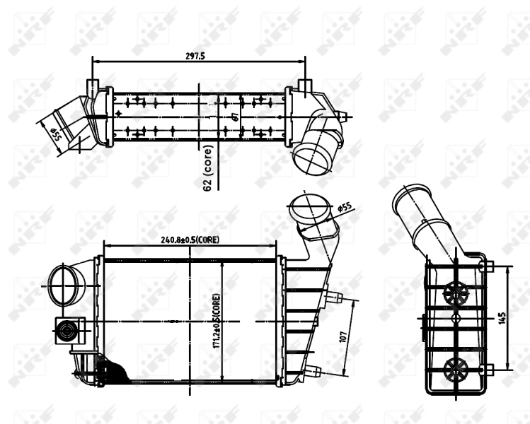 Intercooler 30142A NRF