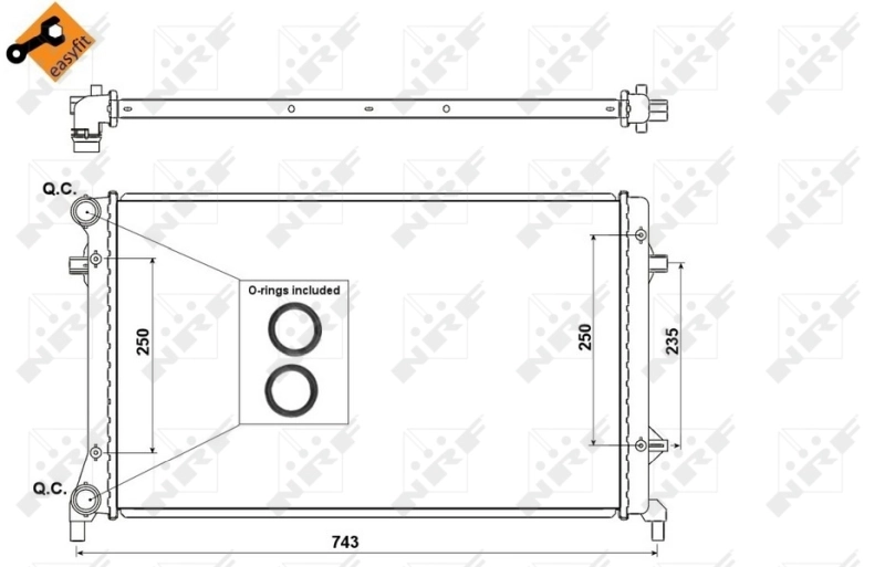 Radiador de água NRF 53404