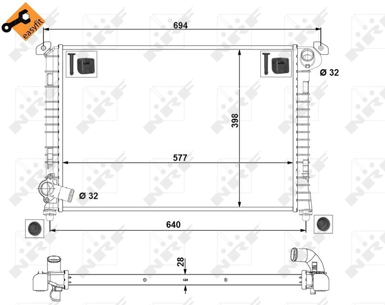Radiador 53807 NRF