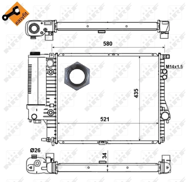Radiador 58165 NRF