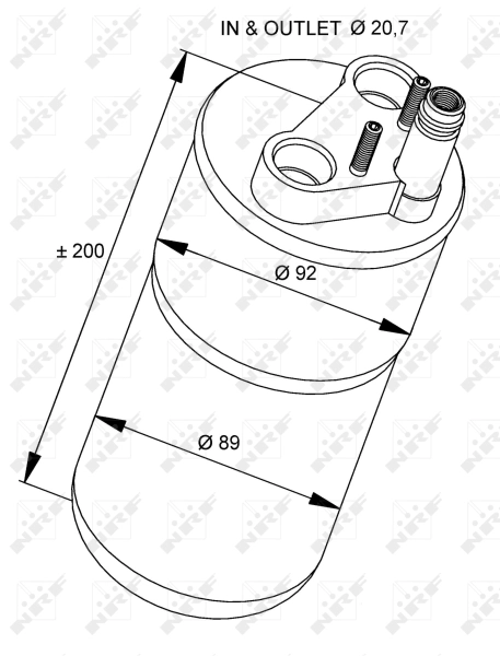 Filtro deshidratador 33216 NRF