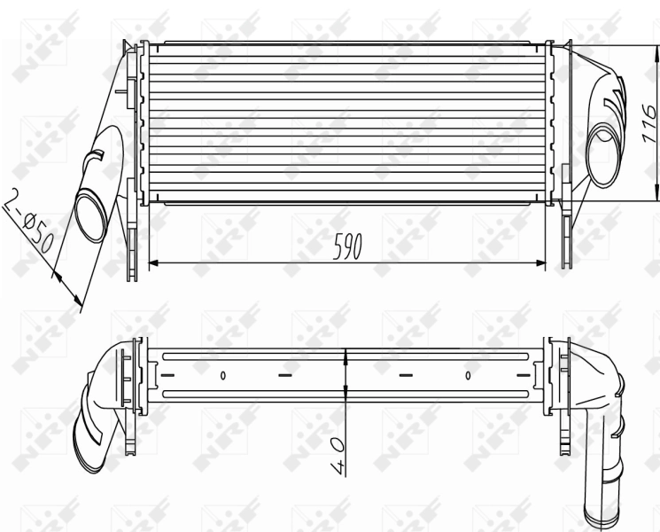 823M52A Jdeus Radiador de intercooler