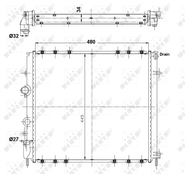 Radiador 58075 NRF