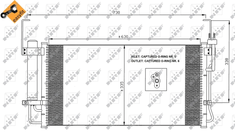 35429 NRF Radiador de aire acondicionado