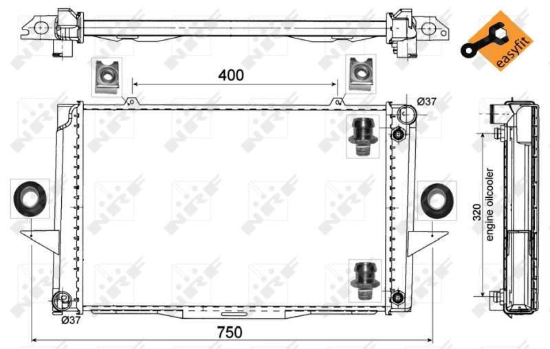 Radiador 529509 NRF