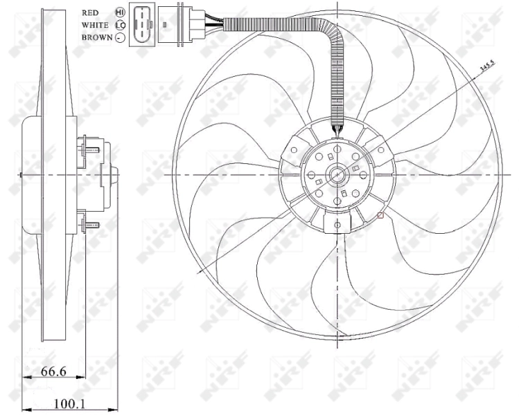 Electroventilador del motor para Volkswagen Golf IV 1J1