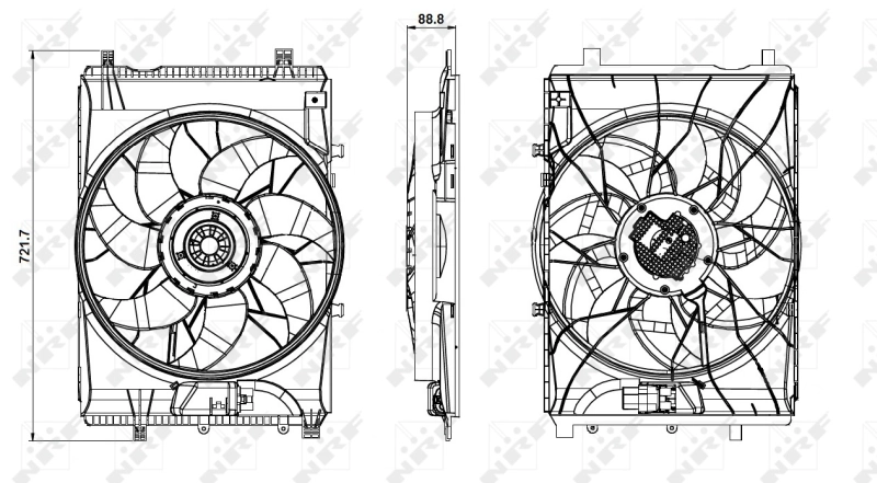 47851 NRF Electroventilador del motor