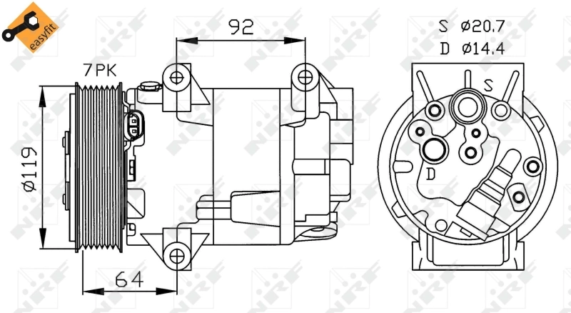 Compresor de ac NRF 32424