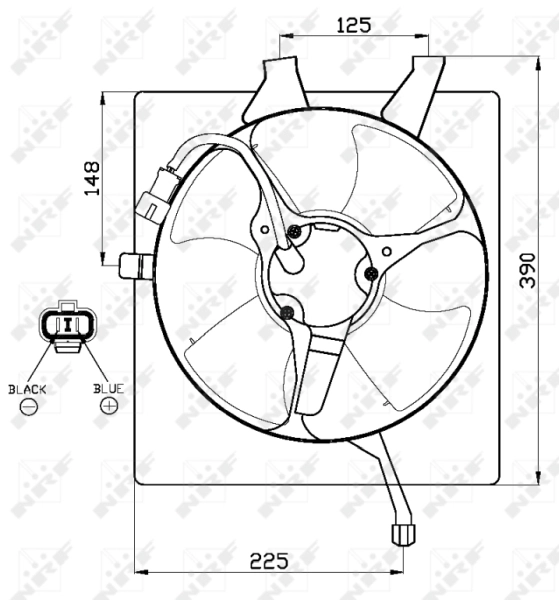 Difusor del radiador del aire acondicionado con ventilador y motor NRF 47517 precio, desde 85,67 EUR