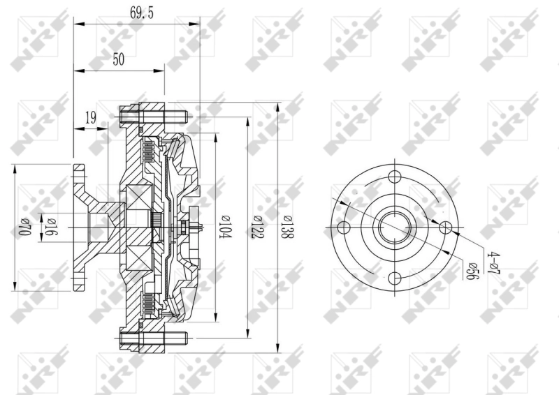  Embrague viscoso de ventilador Daihatsu Terios 1