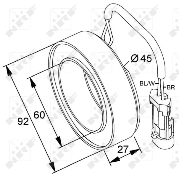 Embrague del compresor del aire acondicionado Opel Astra H