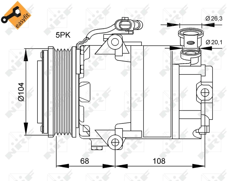 Compresor climatizador para Opel Combo A 