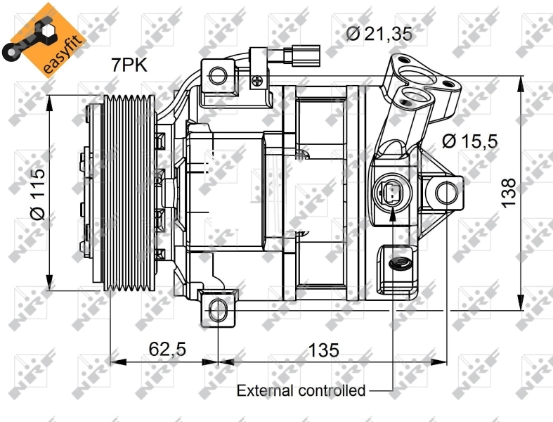 32692 NRF Compresor climatizador