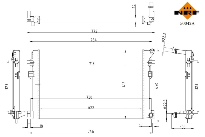Radiador 50042A NRF
