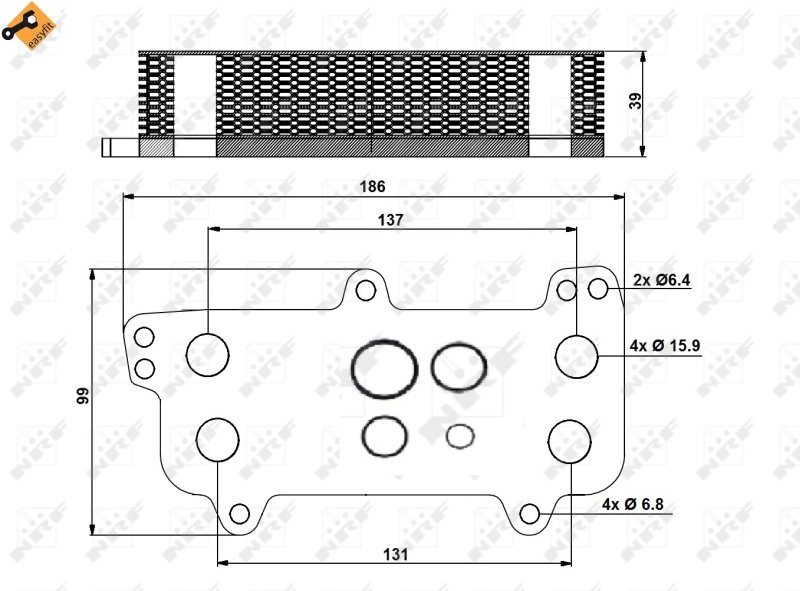 Radiador de aceite 31171 NRF