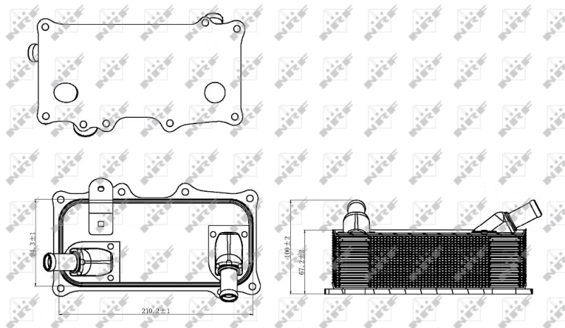 Radiador de aceite debajo del filtro NRF 31318