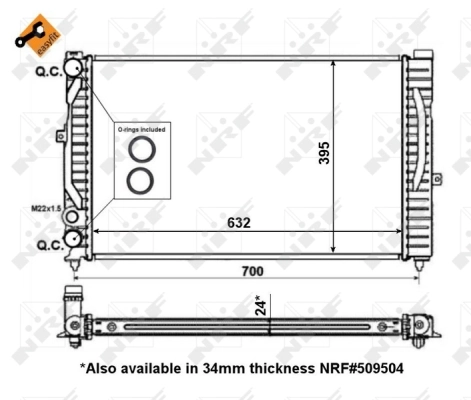 Água radiador AND 3L121030 precio, desde 75,50 EUR