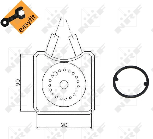Radiador de aceite debajo del filtro NRF 31305