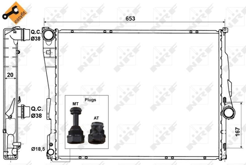 Radiador 51582 NRF