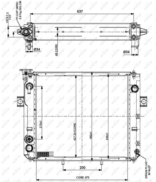 Radiador 52301 NRF