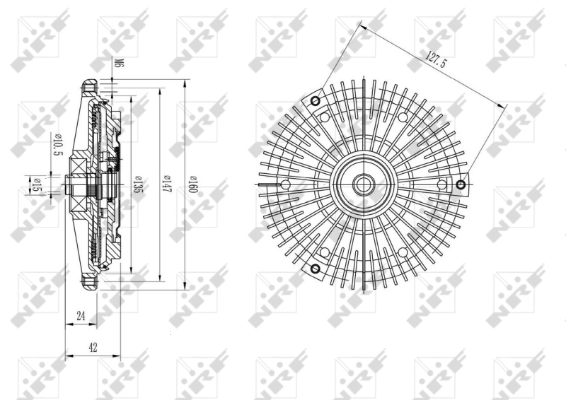 Embrague viscoso de ventilador 49583 NRF