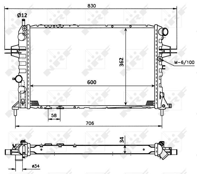 Radiador 53898 NRF